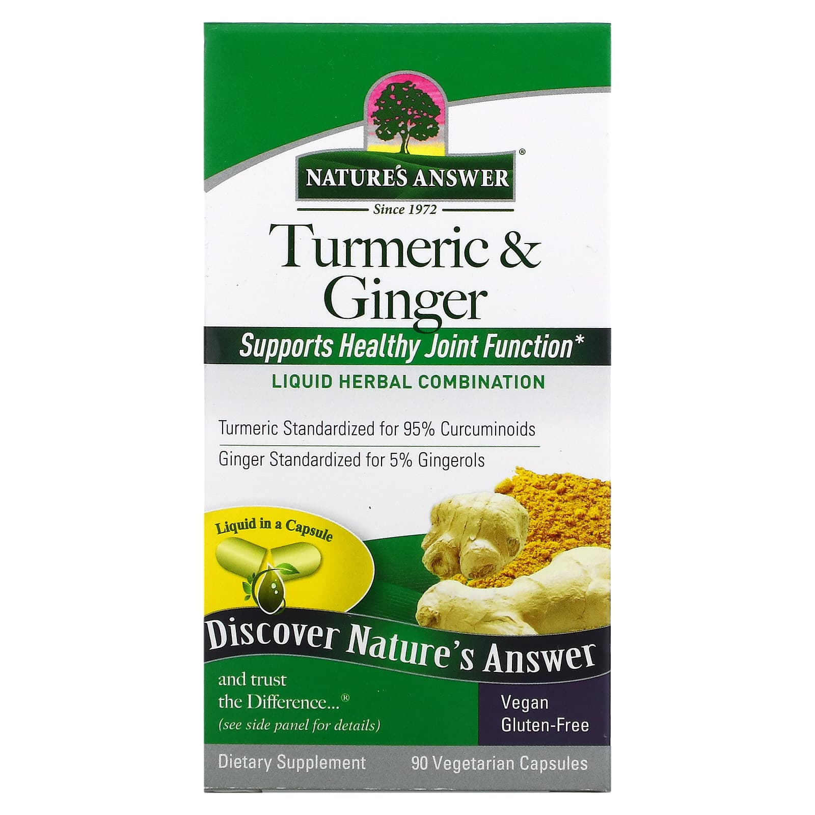 Nature’s Answer, Turmeric & Ginger, 90 Capsules UPC 083000265945 | Hilife Vitamins