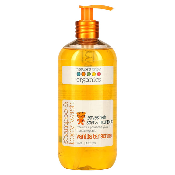NATURE'S BABY ORGANICS, Shampoo and Body Wash All Natural Vanilla Tangerine, 16 Oz - 183060000026 | Hilife Vitamins