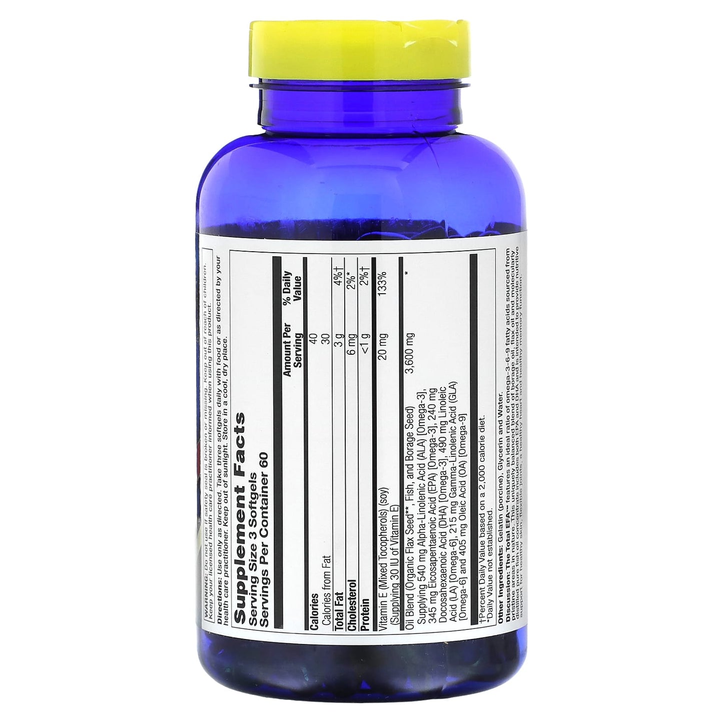Nature’s Life, The Total EFA, 180 Softgels UPC 010043050948 | HiLife Vitamins