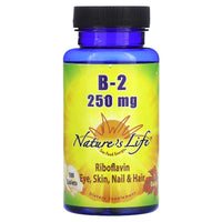 Nature’s Life, B-2 250mg, 100 Tablets UPC 040647001220 | HiLife Vitamins