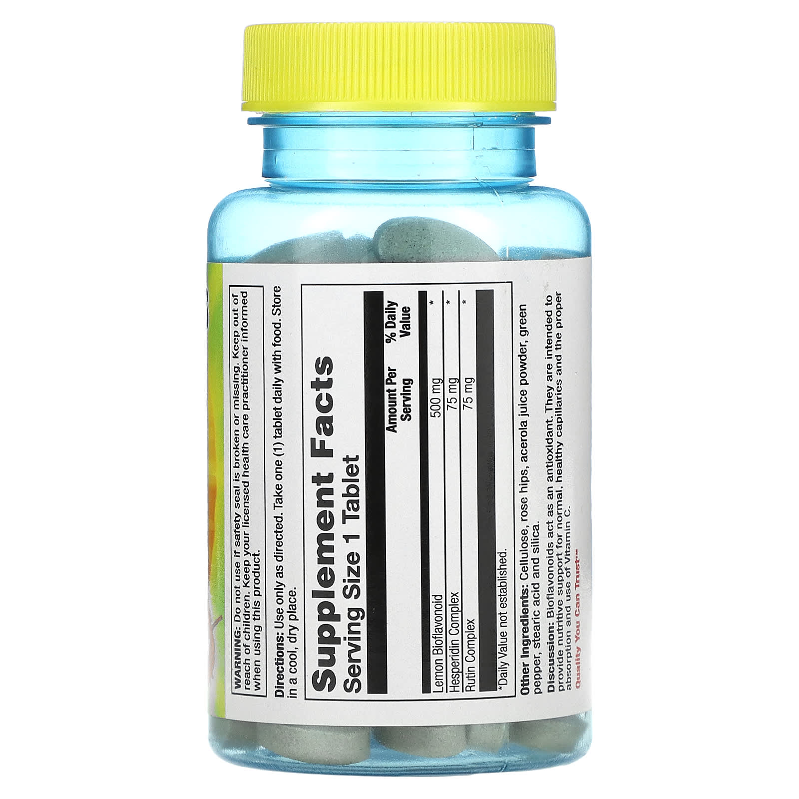 Nature’s Life, Bioflavonoids, 500 mg, 100 Tablets UPC 040647001510 | HiLife Vitamins