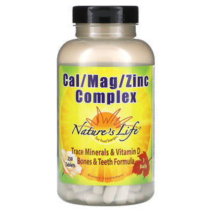 Nature’s Life, Cal / Mag / Zinc Complex, 250 Tablets - 040647001930 | Hilife Vitamins