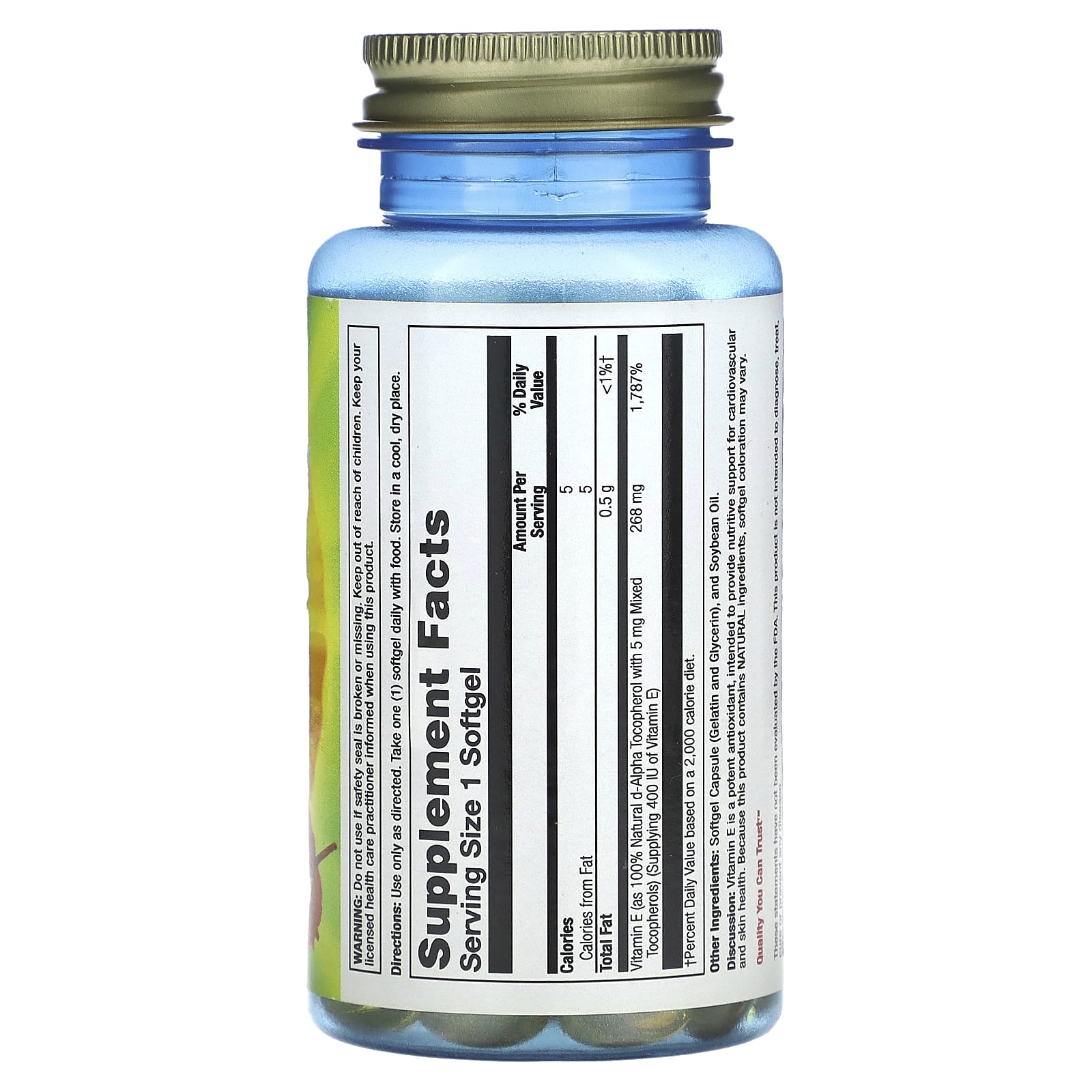 Nature’s Life, E D-Alpha & Mixed Tocopherols 400 iu, 100 Softgels UPC 040647002036 | HiLife Vitamins