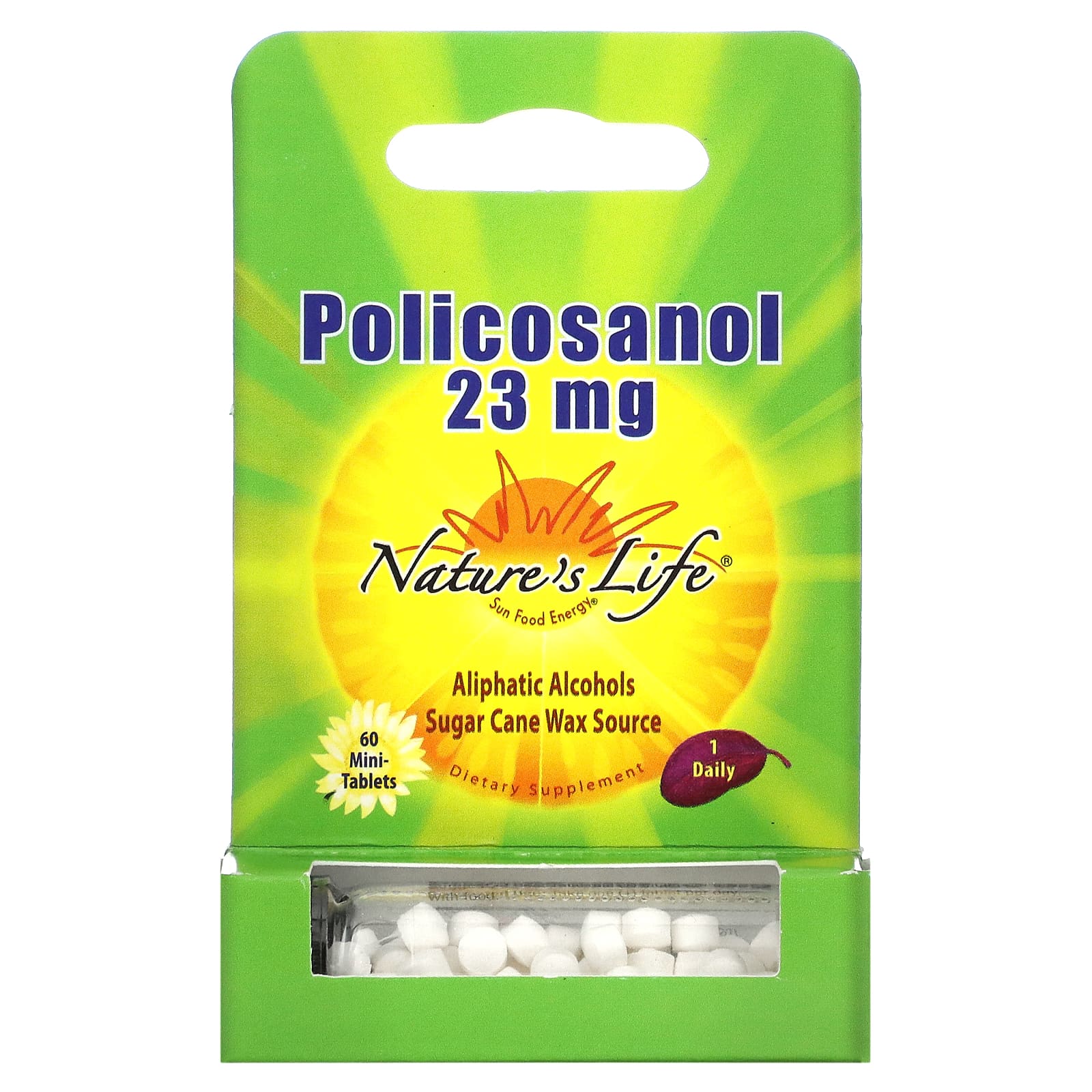 Nature’s Life, Policosanol, 23 mg, 60 Mini Tablets UPC 040647002371 | HiLife Vitamins