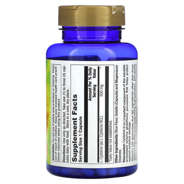 Nature’s Life, L-Cysteine 500mg, 100 Capsules UPC 040647003637 | HiLife Vitamins