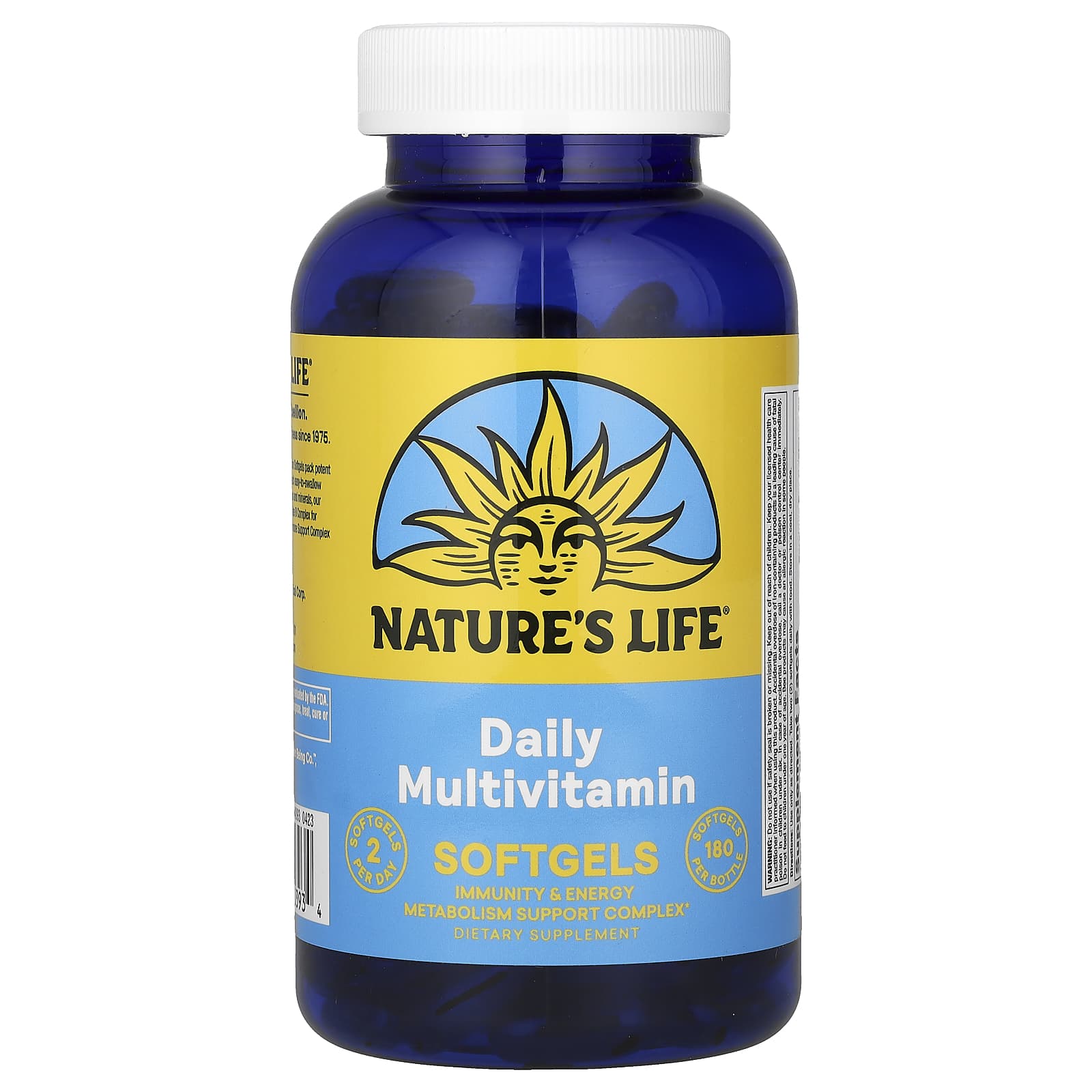 Nature’s Life, Soft Gelatin Multiple, 180 Softgels UPC 040647003934 | HiLife Vitamins