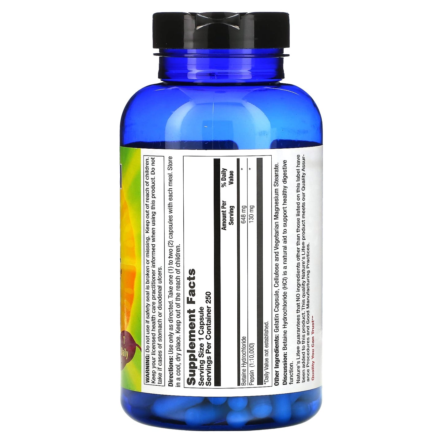 Nature’s Life, Betaine HCL, 648 mg, 250 Capsules