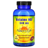 Nature’s Life, Betaine HCL, 648 mg, 250 Capsules - 040647004108 | Hilife Vitamins