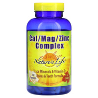 Nature’s Life, Cal/Mag/Zinc 1000/500/15 mg, 250 Capsules UPC 040647004313 | HiLife Vitamins