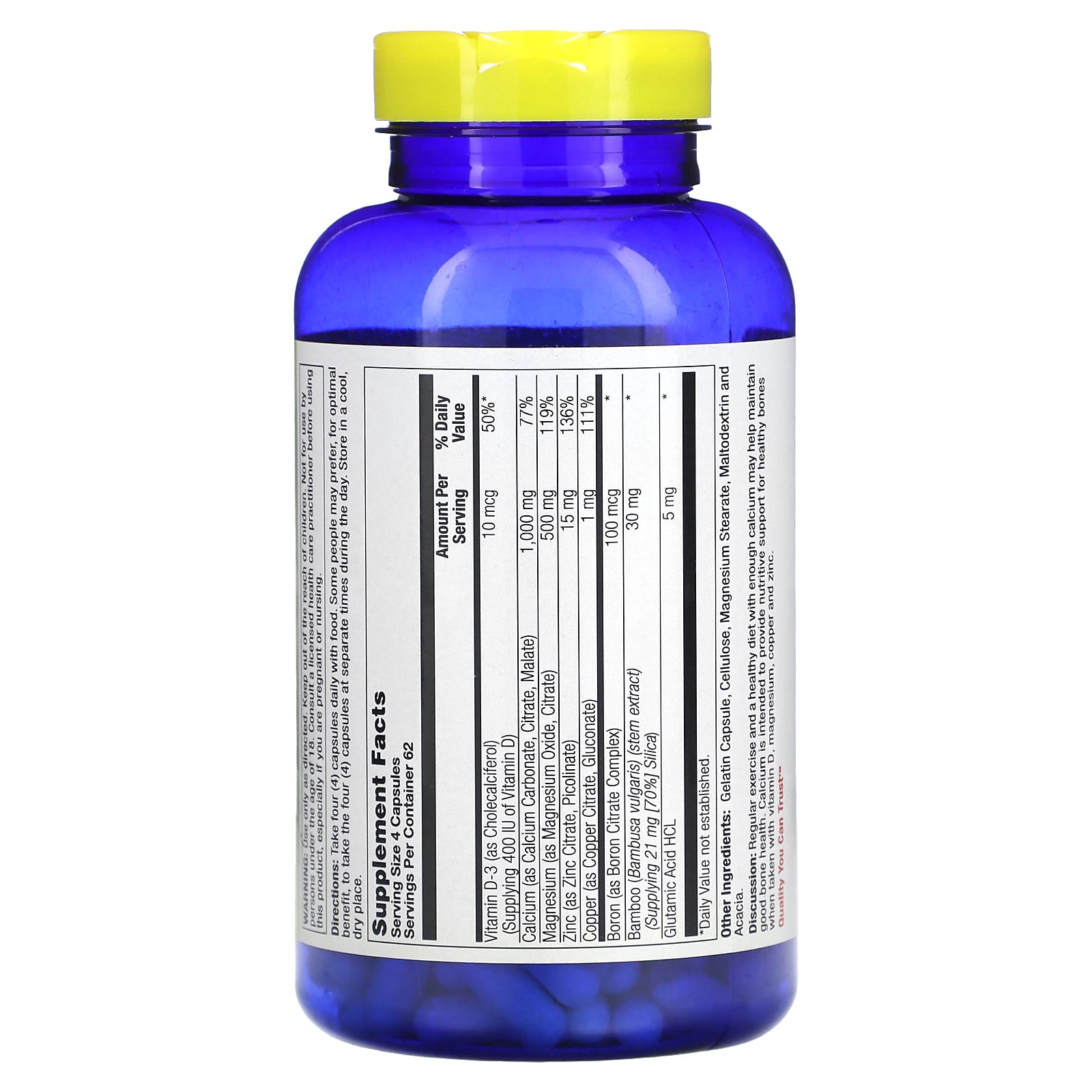 Nature’s Life, Cal/Mag/Zinc 1000/500/15 mg, 250 Capsules UPC 040647004313 | HiLife Vitamins