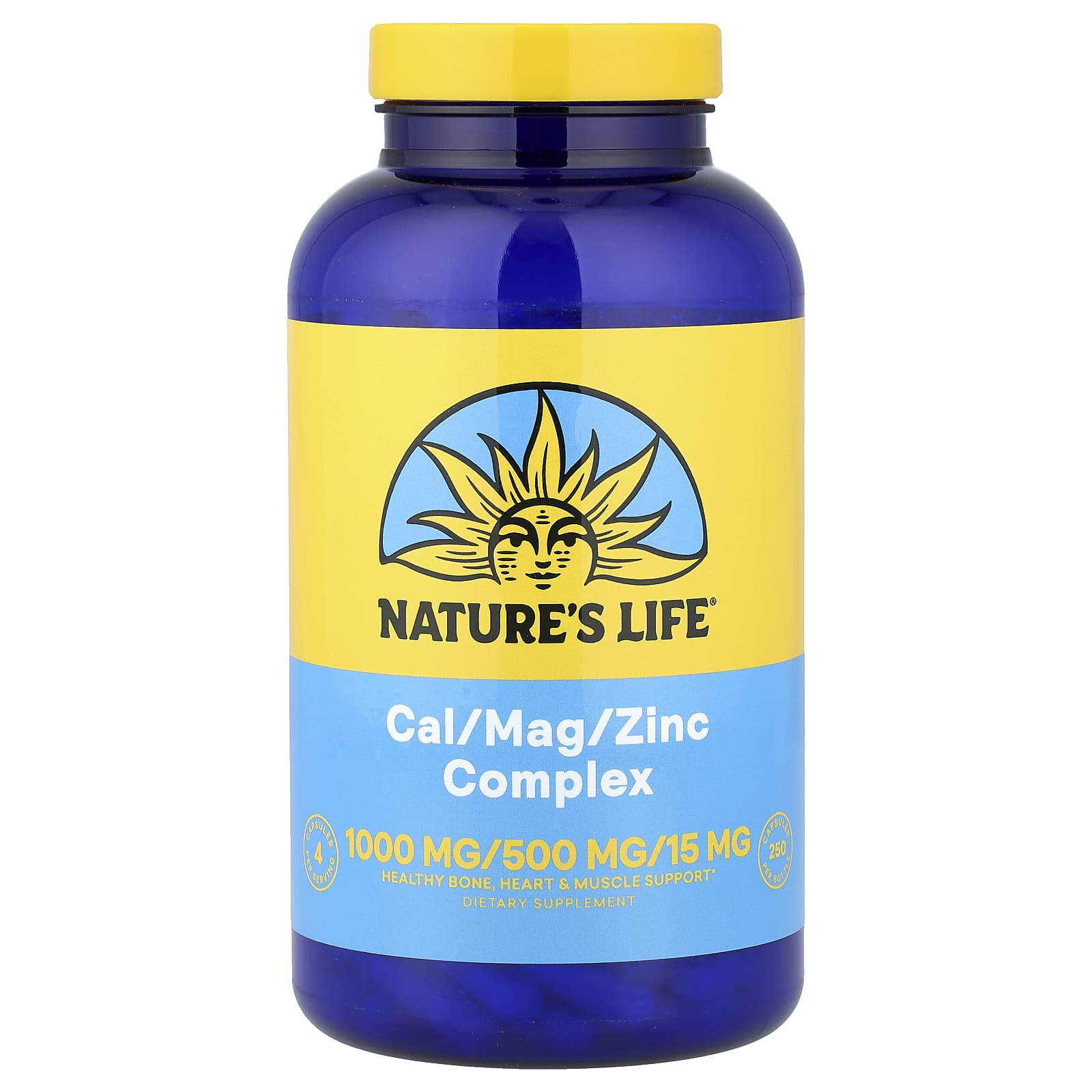 Nature’s Life, Cal/Mag/Zinc Complex, 250 Capsules UPC 040647004313 | Hilife Vitamins