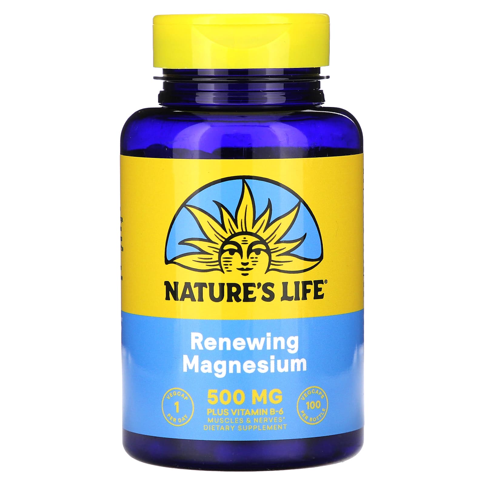 Nature’s Life, Magnesium, 500 mg, 100 Capsules - 040647004375 | Hilife Vitamins