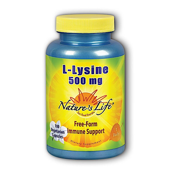 Nature’s Life, L-Lysine 500 mg, 100 Capsules - 040647005372 | Hilife Vitamins