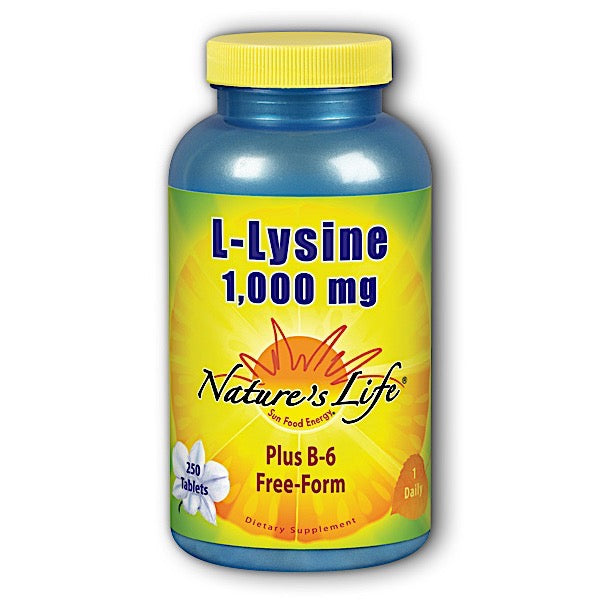 Nature’s Life, L-Lysine 1000 mg, 250 Tablets UPC 040647005563 | HiLife Vitamins