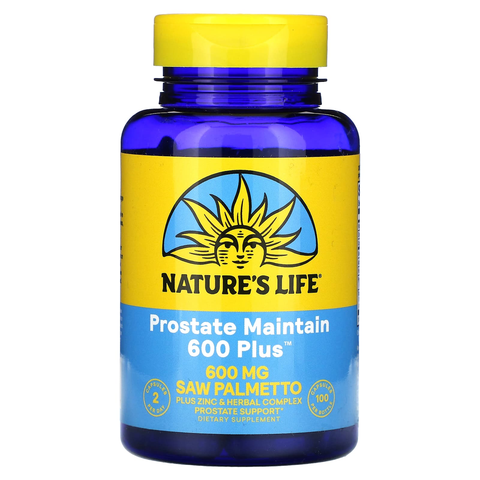 Nature’s Life, Prostate Maintain 600 Plus, 100 Capsules UPC 040647006157 | HiLife Vitamins
