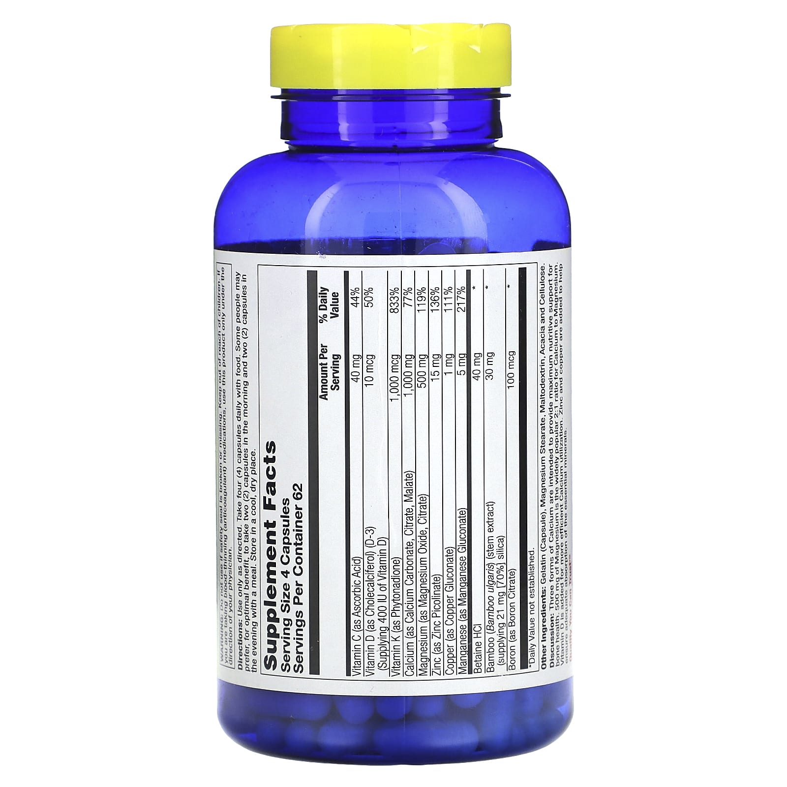 Nature’s Life, Reinforce Bone Formula, 250 Capsules UPC 040647006454 | HiLife Vitamins