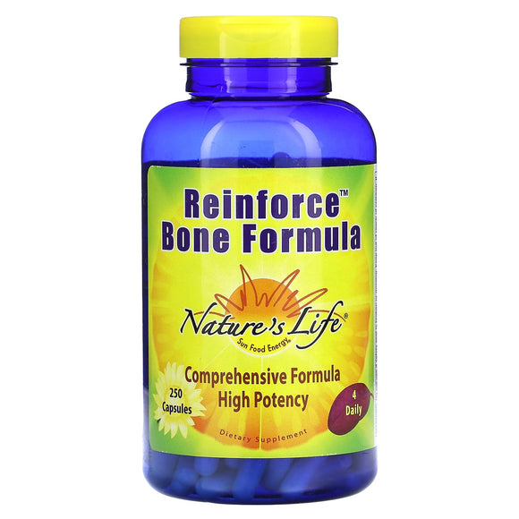 Nature’s Life, Reinforce Bone Formula, 250 Capsules - 040647006454 | Hilife Vitamins