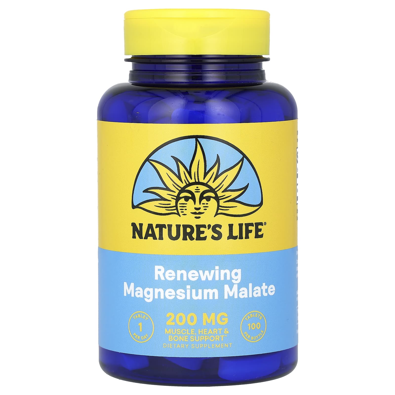 Nature’s Life, Magnesium Malate, 1,300 mg, 100 Tablets UPC 040647006591 | HiLife Vitamins
