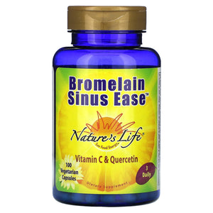 Nature’s Life, Bromelain Sinus Ease 1200 mg, 100 Capsules - 040647006652 | Hilife Vitamins