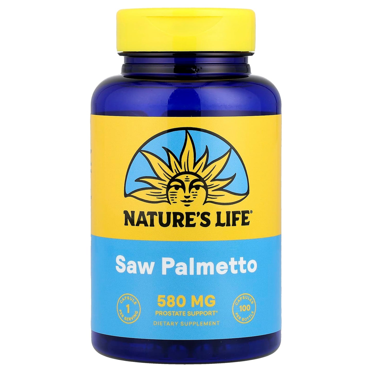 Nature’s Life, Saw Palmetto 580 mg, 100 Vegetarian Capsules UPC 040647006850 | HiLife Vitamins