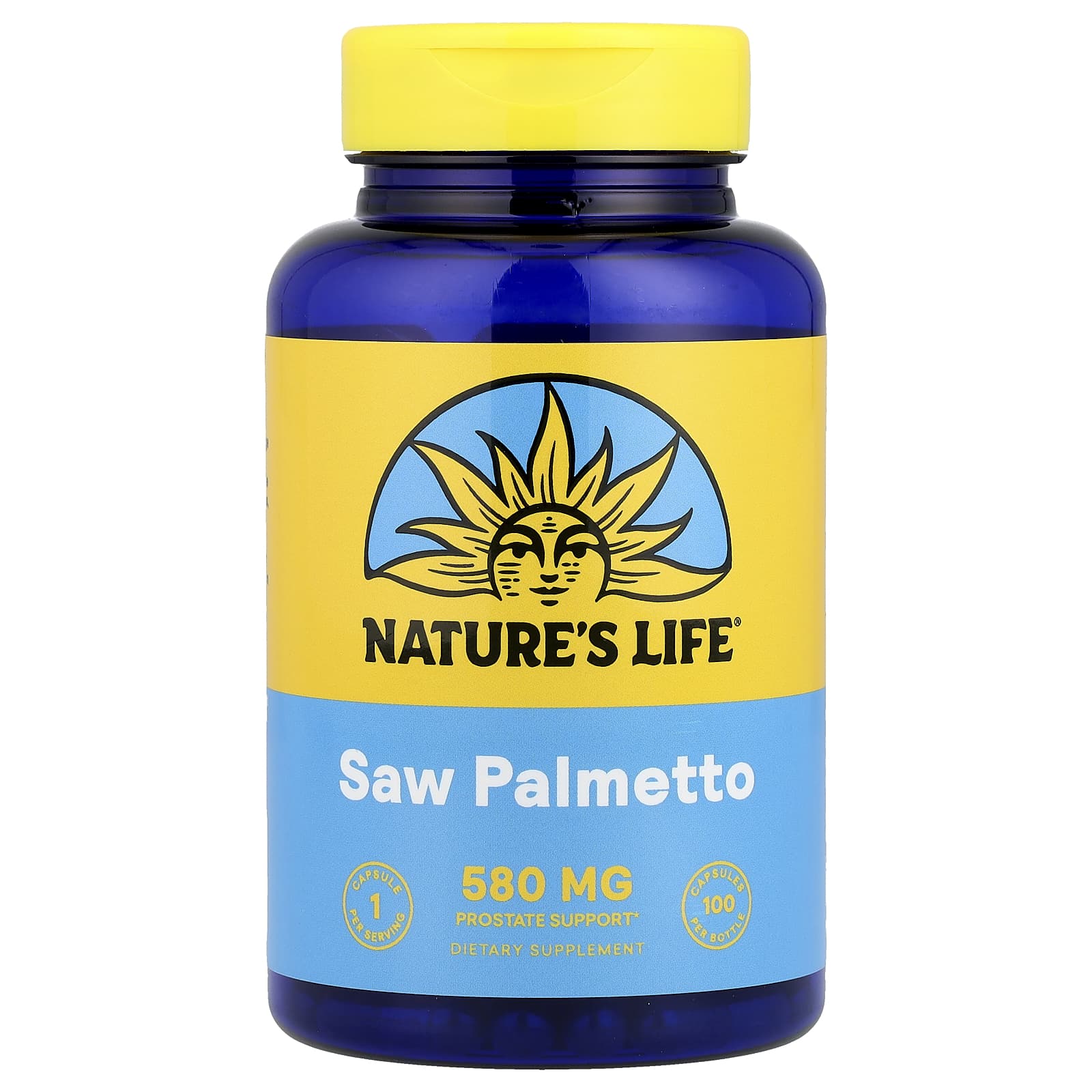 Nature’s Life, Saw Palmetto 580 mg, 100 Vegetarian Capsules UPC 040647006850 | HiLife Vitamins