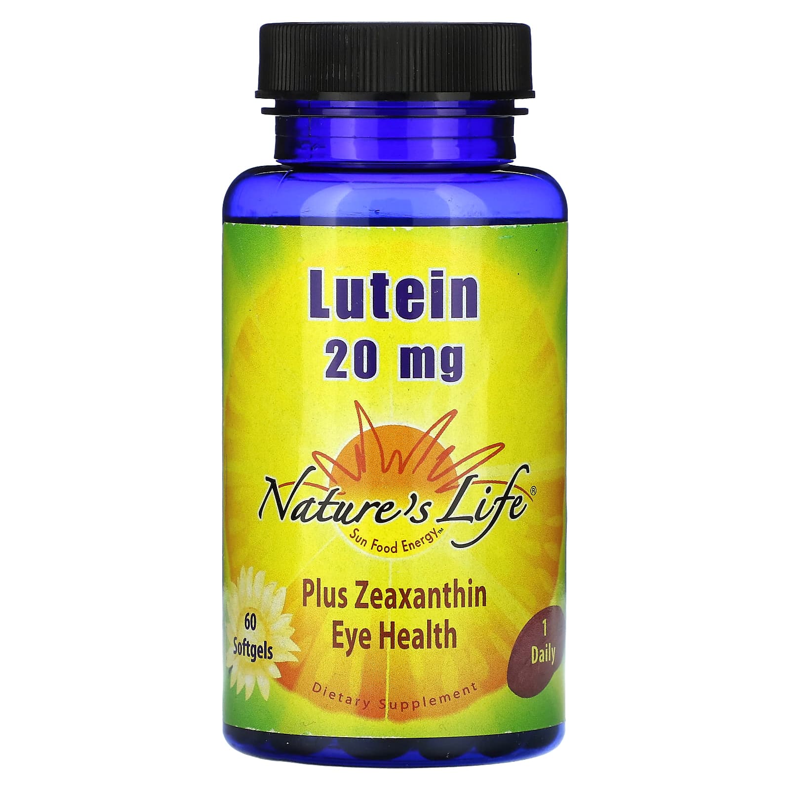 Nature’s Life, Lutein 20mg, 60 Softgels UPC 040647007413 | HiLife Vitamins