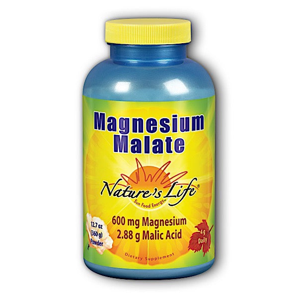 Nature’s Life, Magnesium Malate Powder 600 mg, 12.7 Oz - 040647007550 | Hilife Vitamins