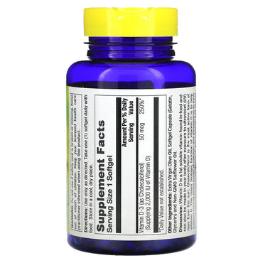 Nature’s Life, D-3 Cholecalciferol 2000 IU, 240 Softgels UPC 040647104570 | HiLife Vitamins