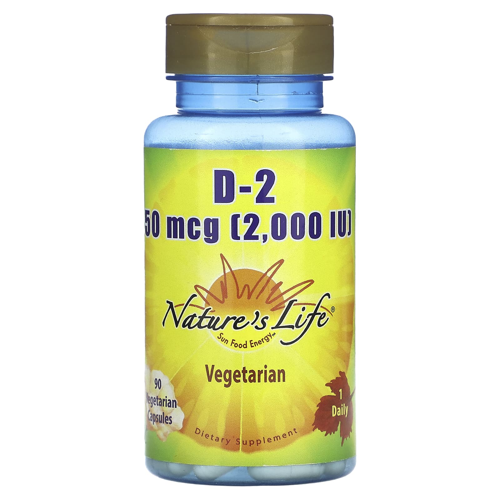 Nature’s Life, D-2 Ergocalciferol 2000 IU, 90 Capsules UPC 040647132368 | HiLife Vitamins