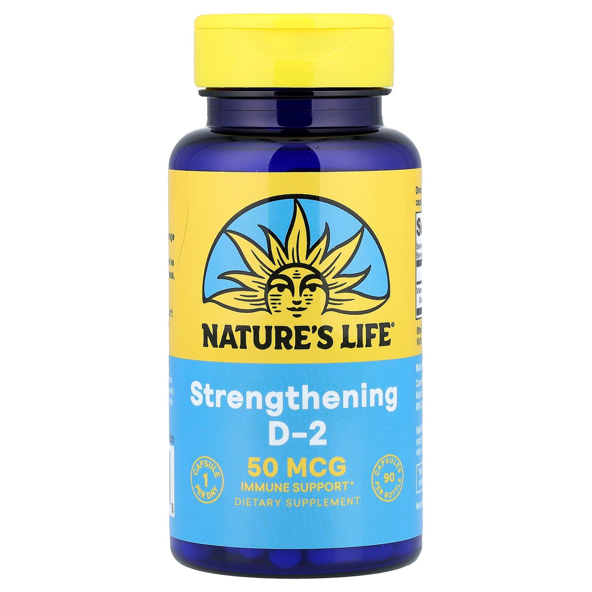 Nature’s Life, Strengthening D-2, 50 mcg (2,000 IU), 90 Capsules UPC 040647132368 | Hilife Vitamins