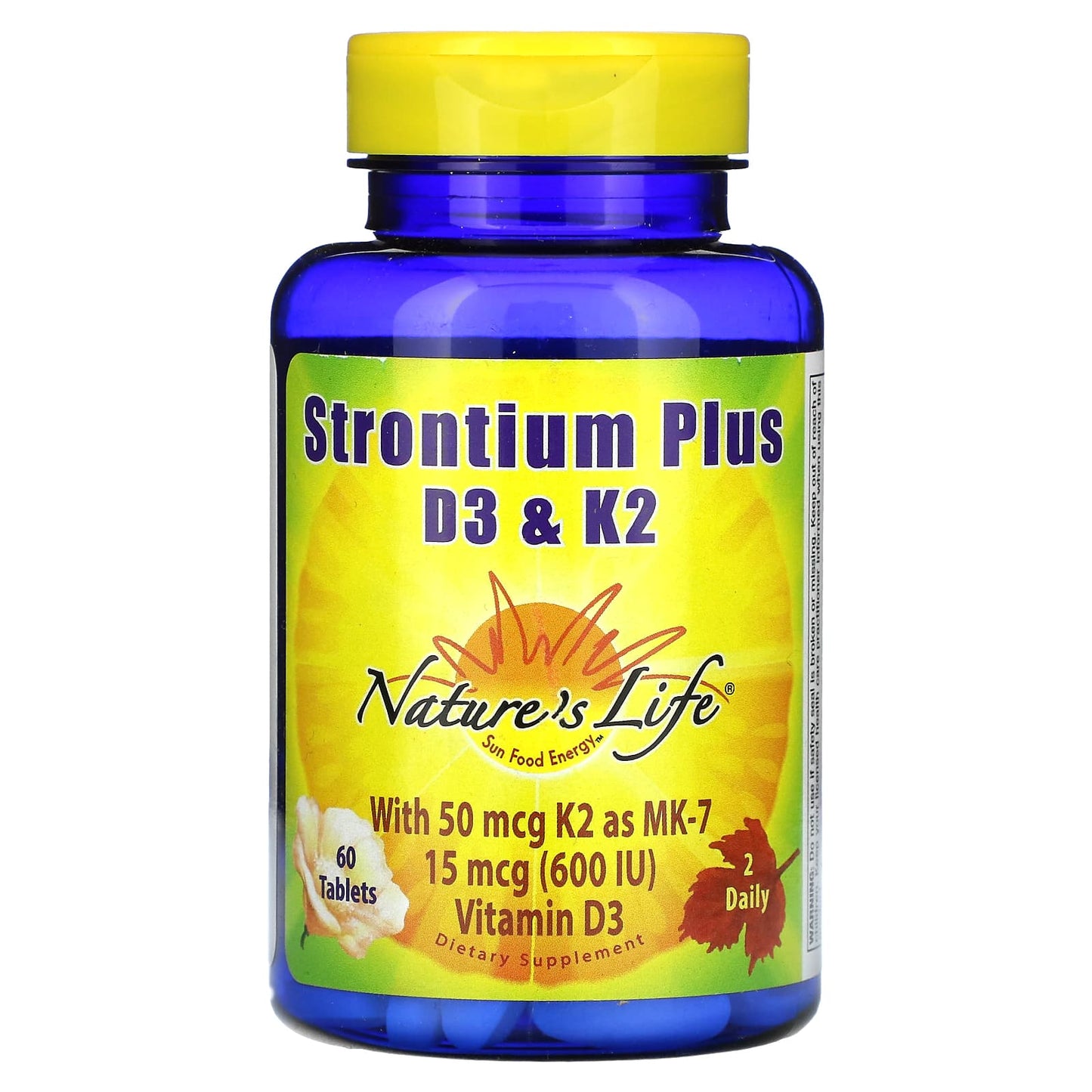 Nature’s Life, Strontium Plus D & K, 60 Tablets UPC 040647857209 | HiLife Vitamins