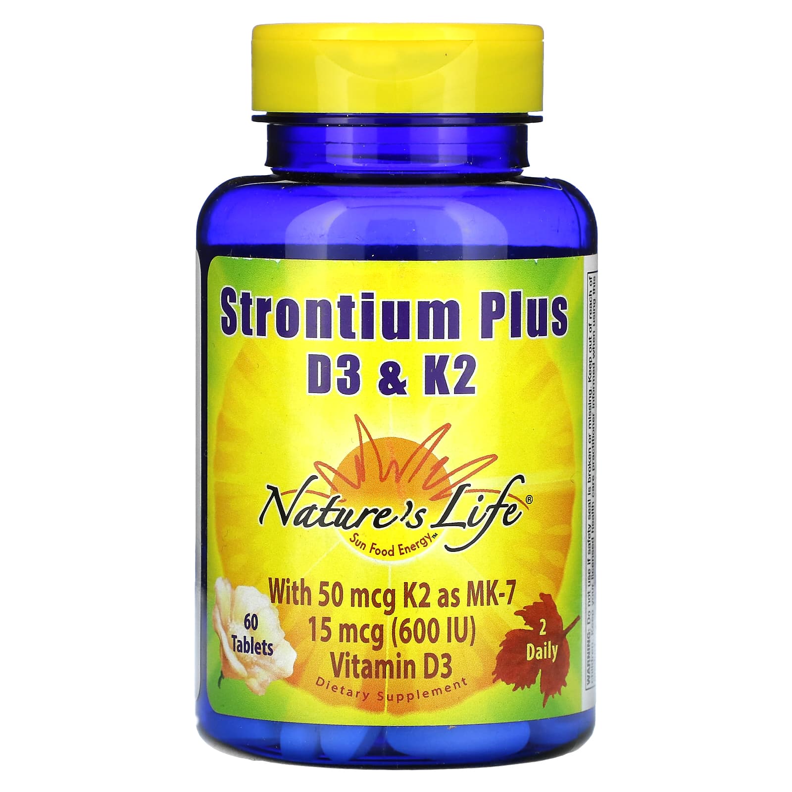 Nature’s Life, Strontium Plus D & K, 60 Tablets UPC 040647857209 | HiLife Vitamins