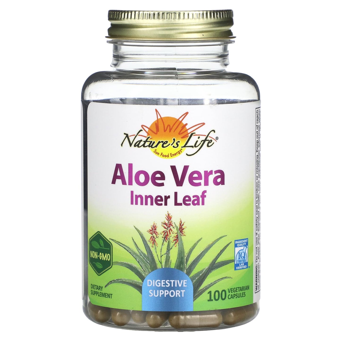 Nature’s Life, Aloe Vera, 100 Capsules UPC 041954179725 | HiLife Vitamins