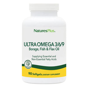 Nature’s Plus, Ultra Omega 3/6/9 1,200 mg, 90 Softgels - 097467039681 | Hilife Vitamins