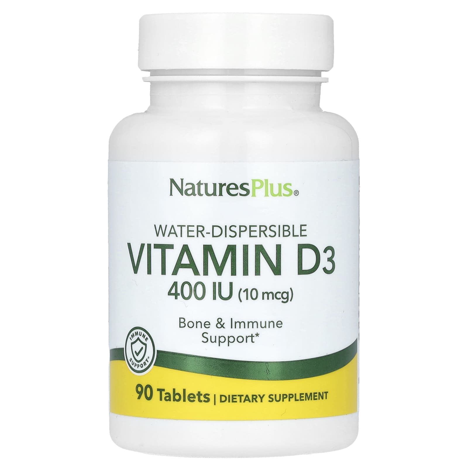 Nature's Plus, Water-Dispersible Vitamin D3, 400 IU, 90 Tablets UPC 097467009912 | Hilife Vitamins