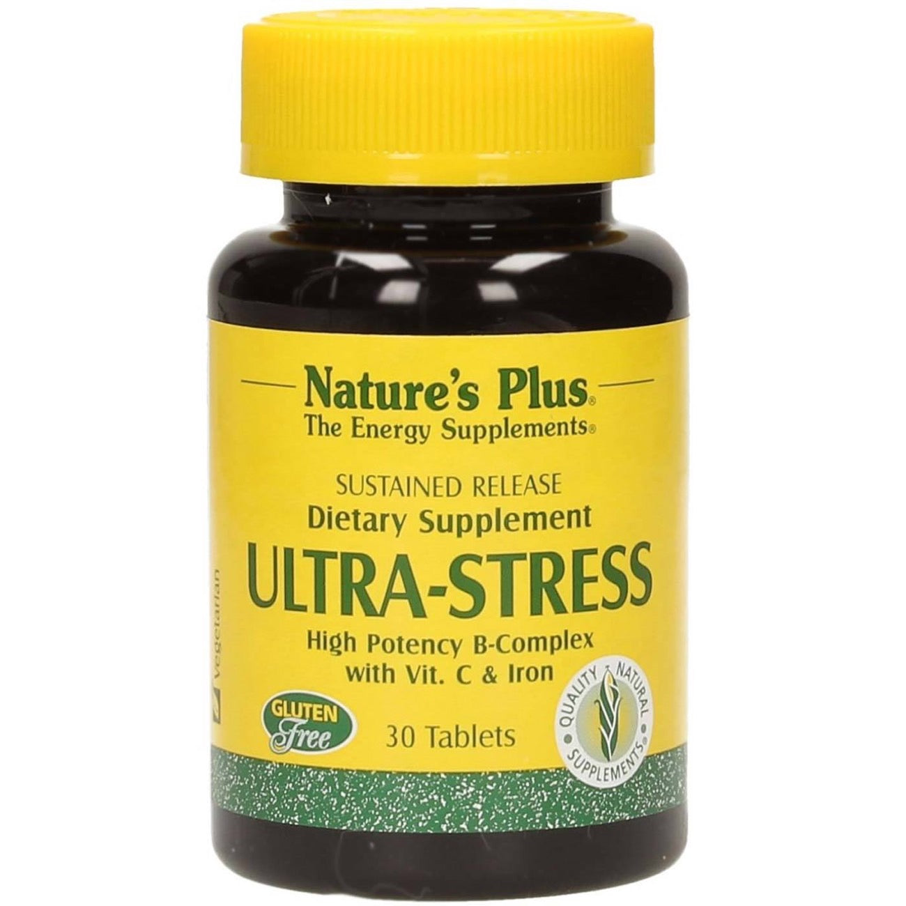 Nature's Plus, Ultra Stress Iron S/R, 30 Tablets UPC 097467012295 | Hilife Vitamins