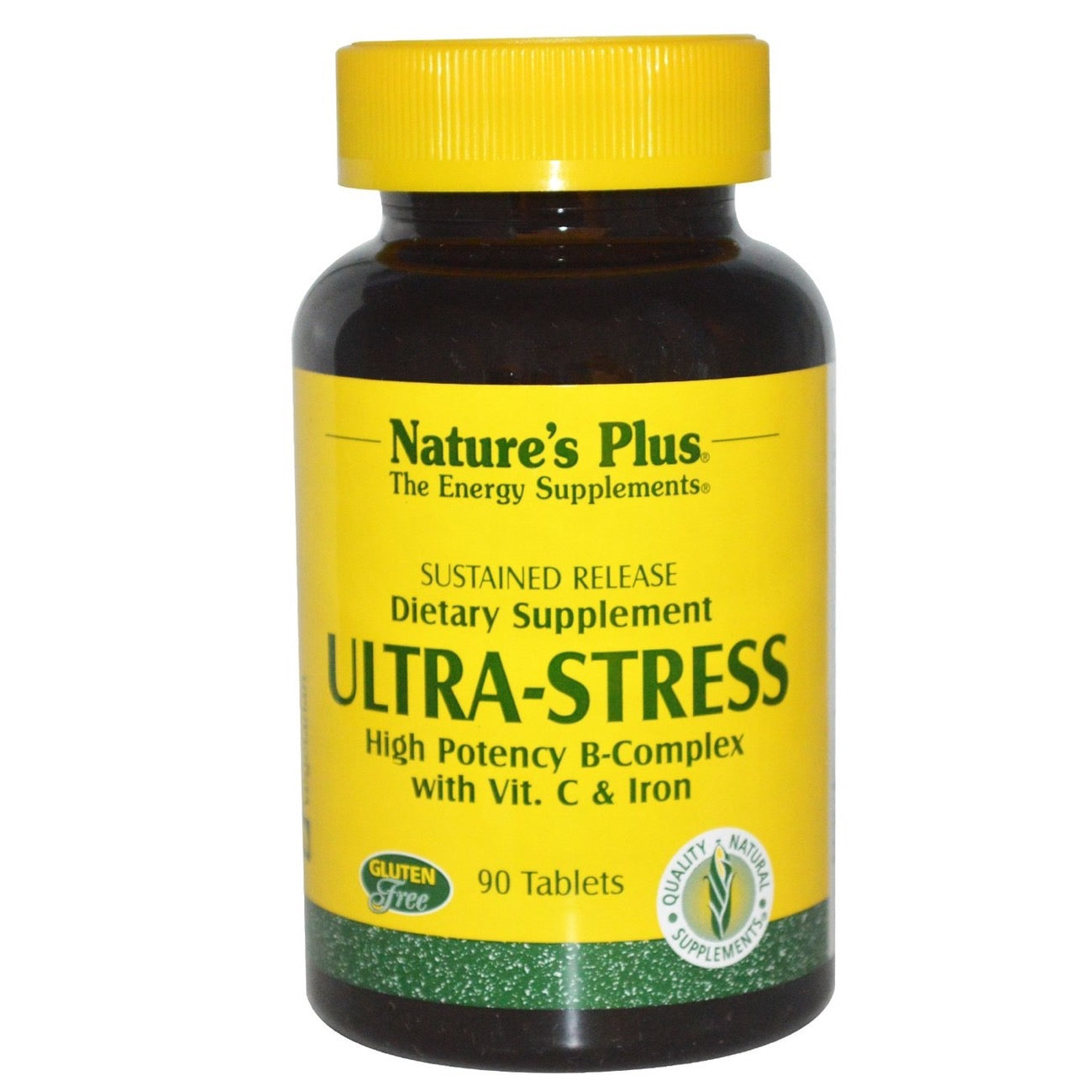 Nature's Plus, Ultra Stress Iron S/R, 90 Tablets UPC 097467012318 | Hilife Vitamins