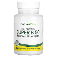 Nature's Plus, Super B-50, 60 Vegetarian Capsules UPC 097467013100 | Hilife Vitamins