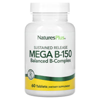 Nature’s Plus, Sustained Release, Mega B-150, Balance B-Complex, 60 Tablets UPC 097467014541 | HiLife Vitamins