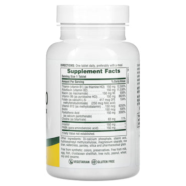 Nature’s Plus, Sustained Release, Mega B-150, Balance B-Complex, 60 Tablets UPC 097467014541 | HiLife Vitamins