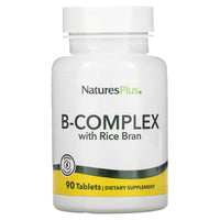 Nature's Plus, B-Complex with Rice Bran, 90 Tablets UPC 097467014800 | Hilife Vitamins