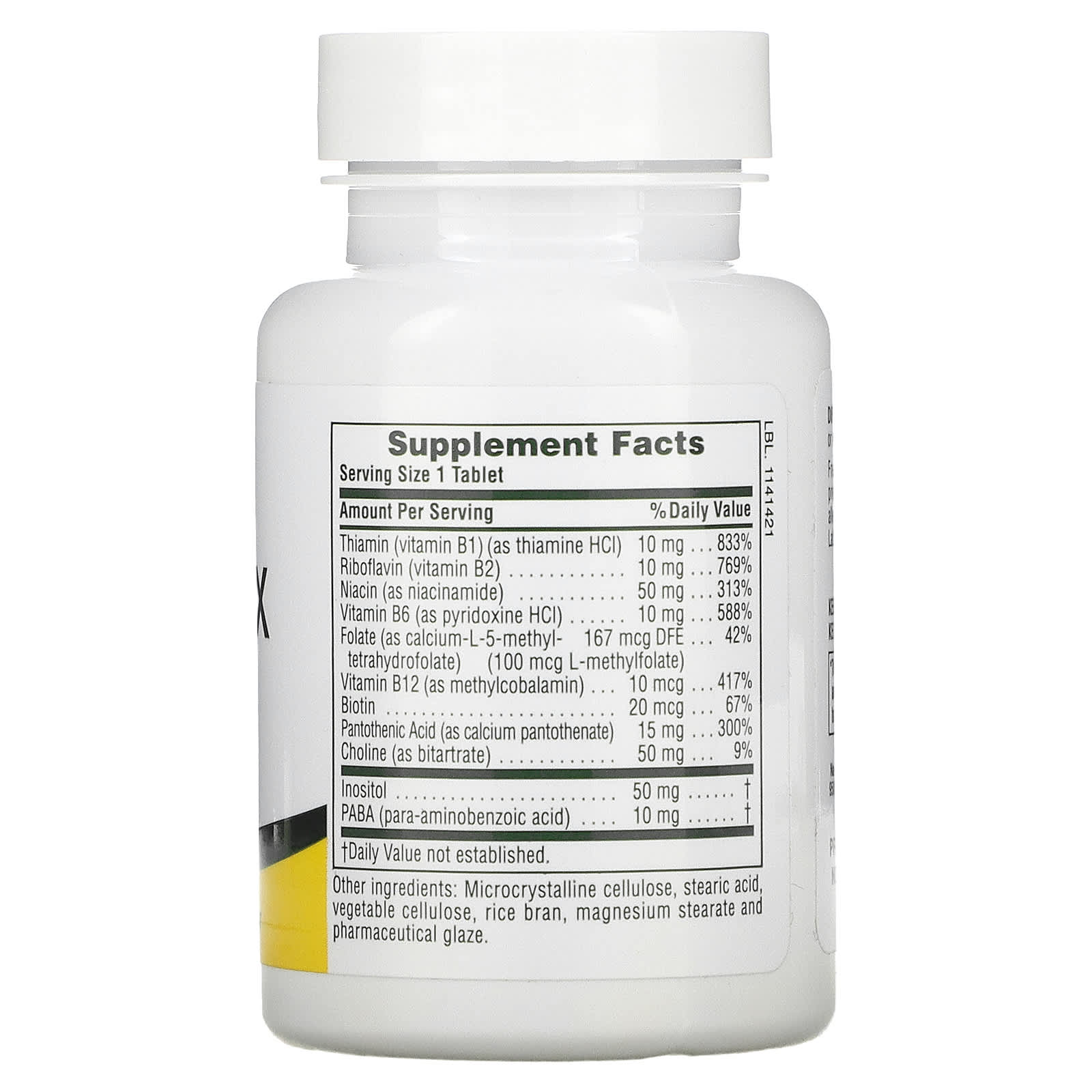 Nature's Plus, B-Complex with Rice Bran, 90 Tablets UPC 097467014800 | Hilife Vitamins
