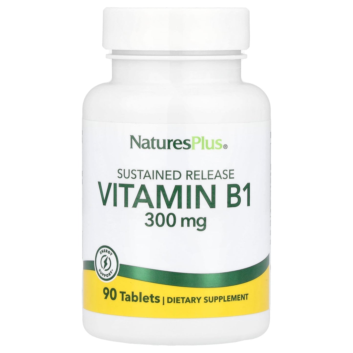 Nature's Plus, Sustained Release, Vitamin B1, 300 mg, 90 Tablets UPC 097467016057 | Hilife Vitamins