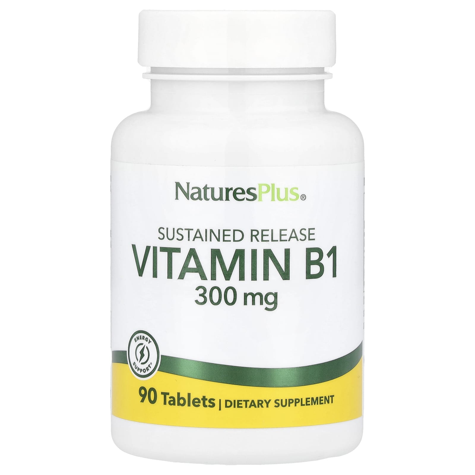 Nature's Plus, Sustained Release, Vitamin B1, 300 mg, 90 Tablets UPC 097467016057 | Hilife Vitamins