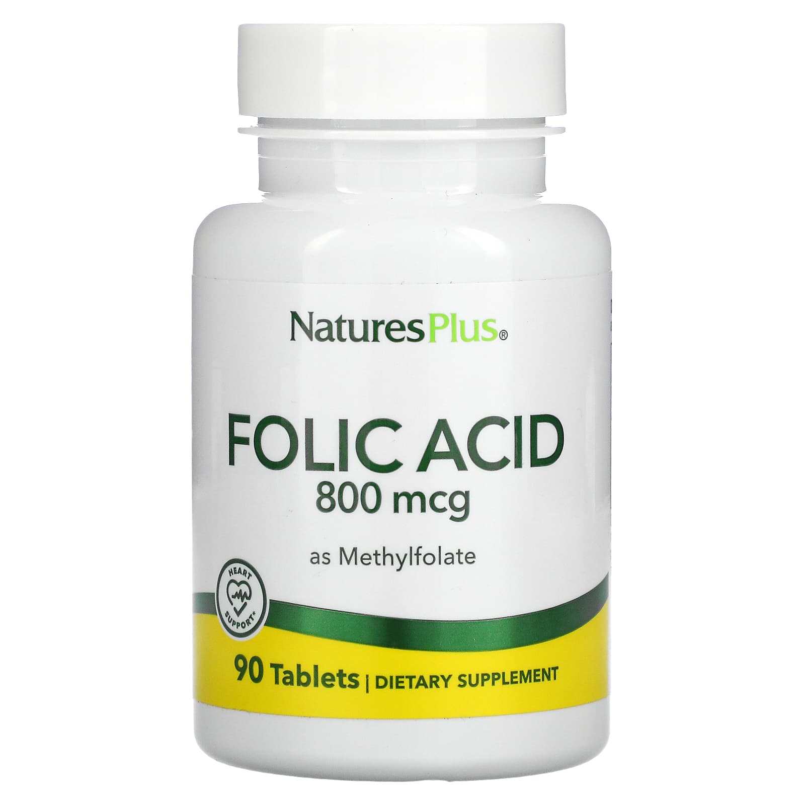 Nature's Plus, Folic Acid as Methylfolate , 800 mcg, 90 Tablets UPC 097467017900 | Hilife Vitamins