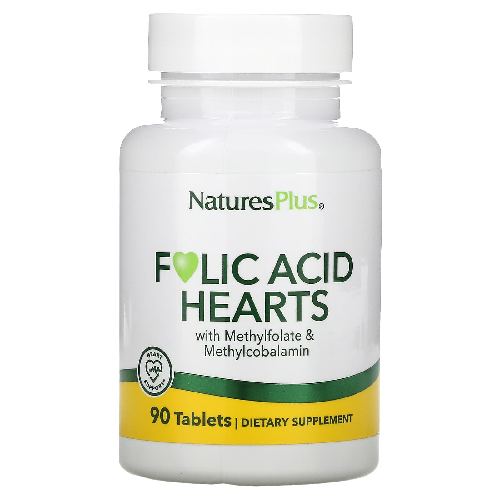 Nature's Plus, Folic Acid Hearts, 90 Tablets UPC 097467017917 | Hilife Vitamins