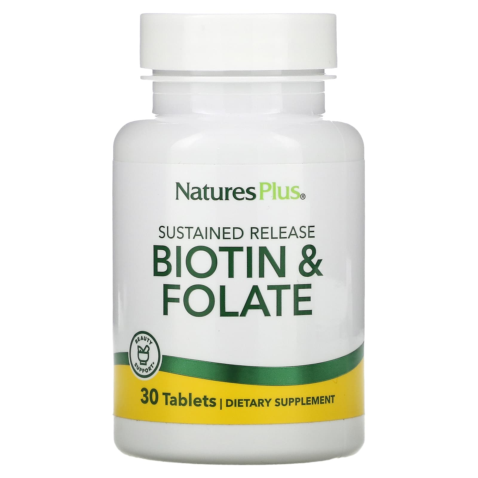 Nature's Plus, Sustained Release Biotin & Folate, 30 Tablets UPC 097467017924 | Hilife Vitamins