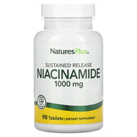 Nature's Plus, Sustained Release Niacinamide, 1000 mg, 90 Tablets UPC 097467019300 | Hilife Vitamins