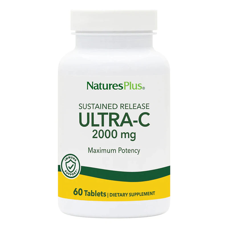 Nature's Plus, Sustained Release, Ultra-C, 2000 mg, with Rose Hips, 60 Tablets UPC 097467022201 | Hilife Vitamins