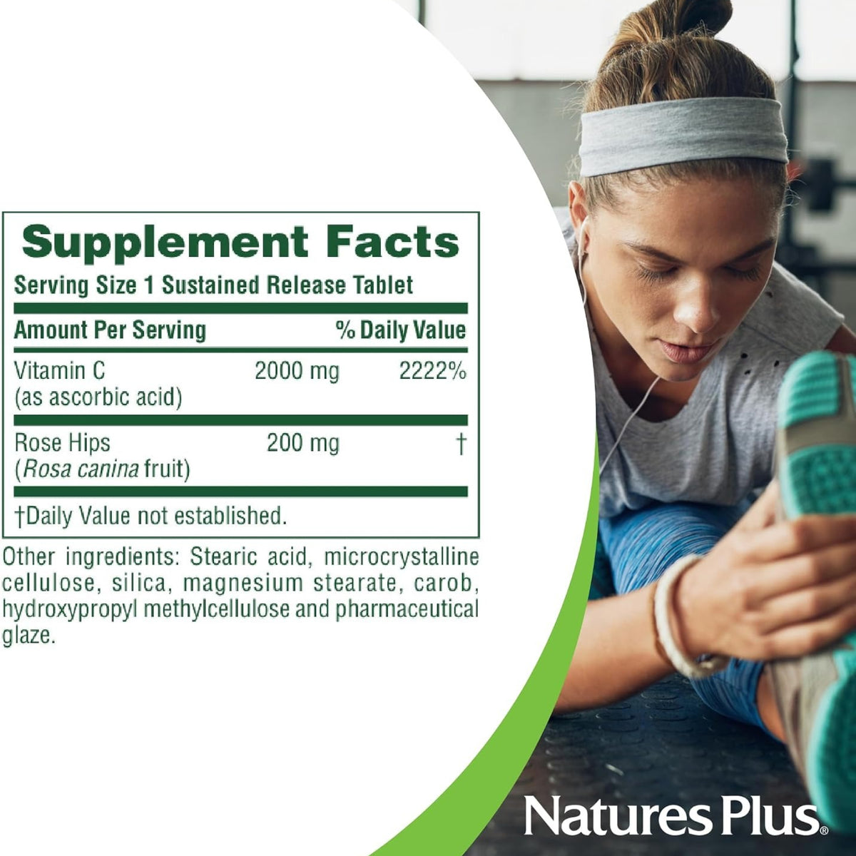Nature's Plus, Sustained Release Ultra-C 2000 mg, 60 Tablets UPC 097467022201 | Hilife Vitamins